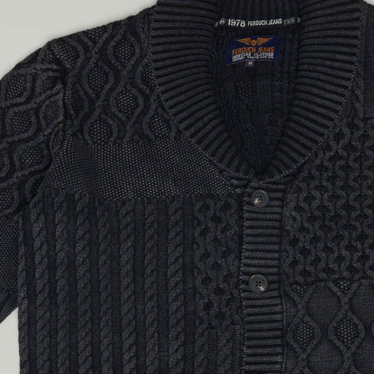 FEROUCH - Cardigan Norfolk Fj Fr Gris Ferouch