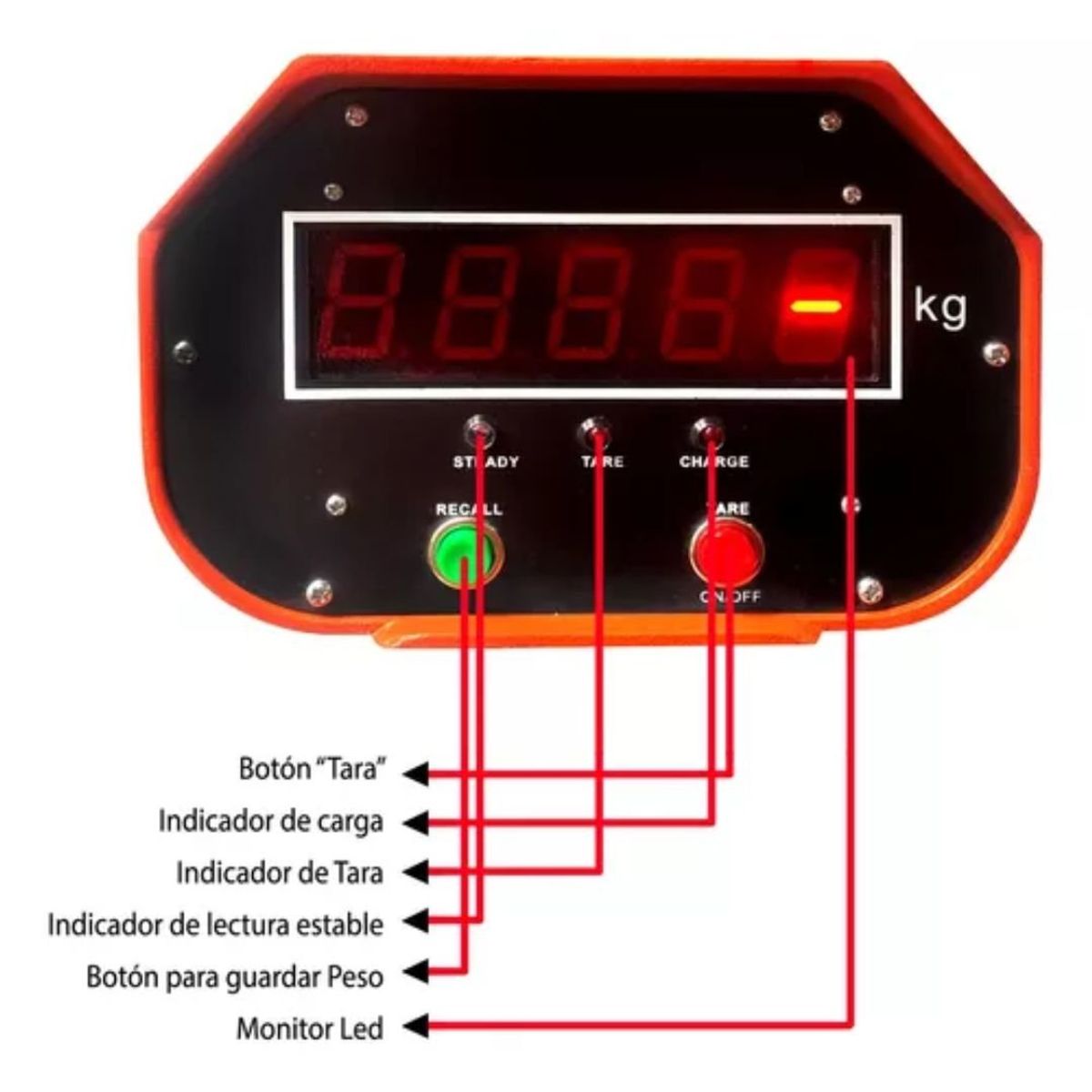 GENERICO - Balanza Romana Pesa Digital 3 Tonelada Con Gancho Industrial