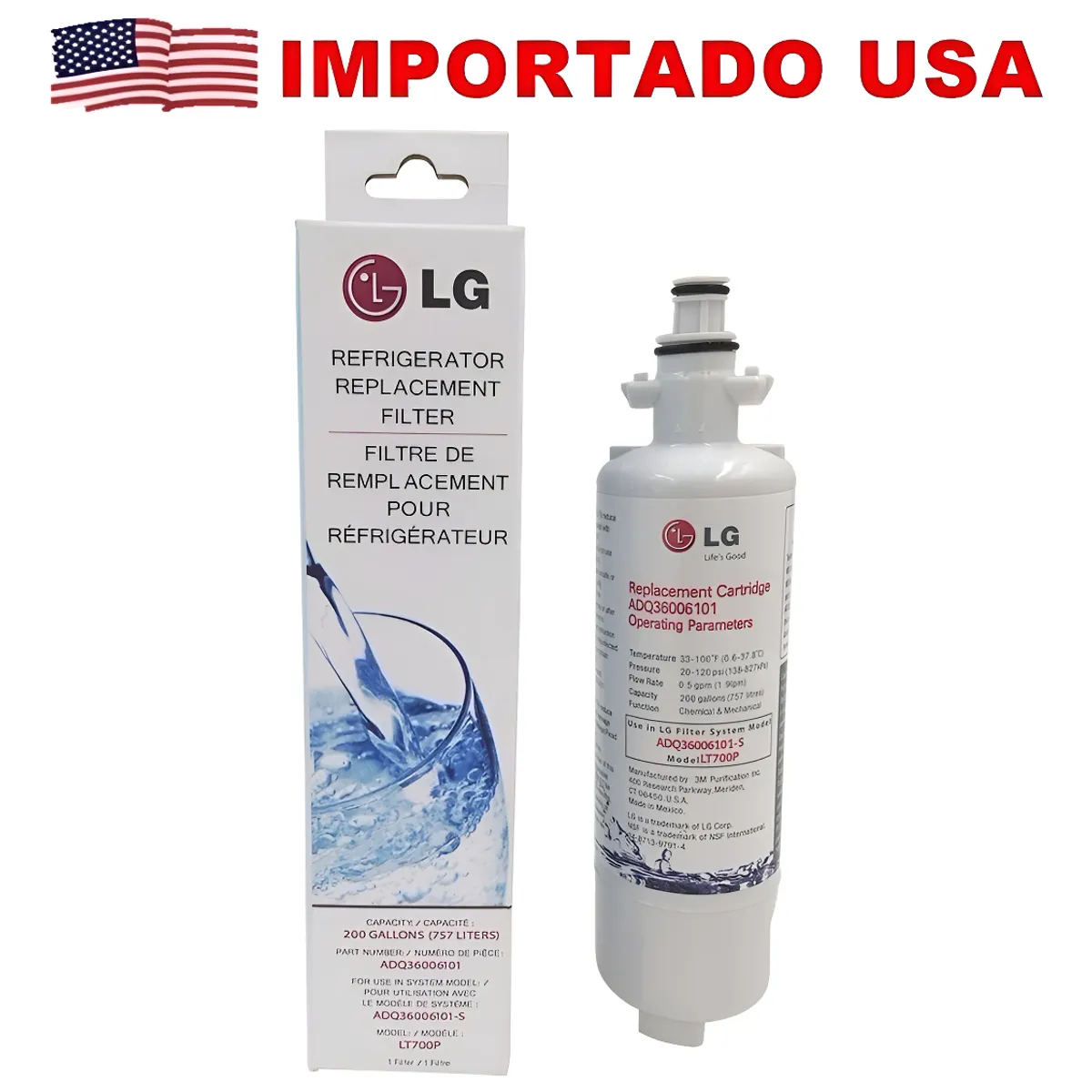 LG - Filtro Agua Original LG Refrigerador Lt700p