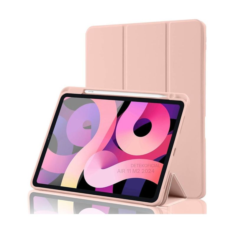 GENERICO - Funda Smart Cover Para iPad Air 11 M2 2024 - Rose Gold