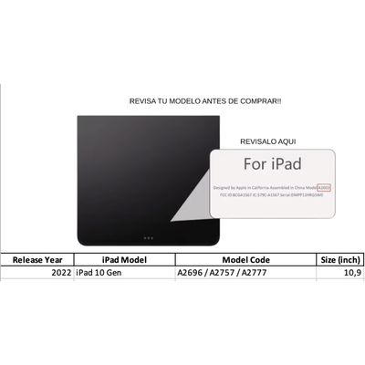 Imagen 2 del producto Fundas Con Teclado y Mouse Para iPad 10 GEN / A16 (11GEN) - Incluye letra Ñ