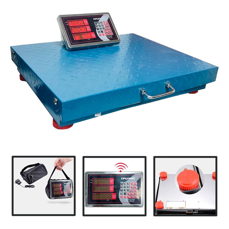 GENERICO - Balanza 600kg Cabezal Inalambrico 100mtrs Recargable 50x60cm