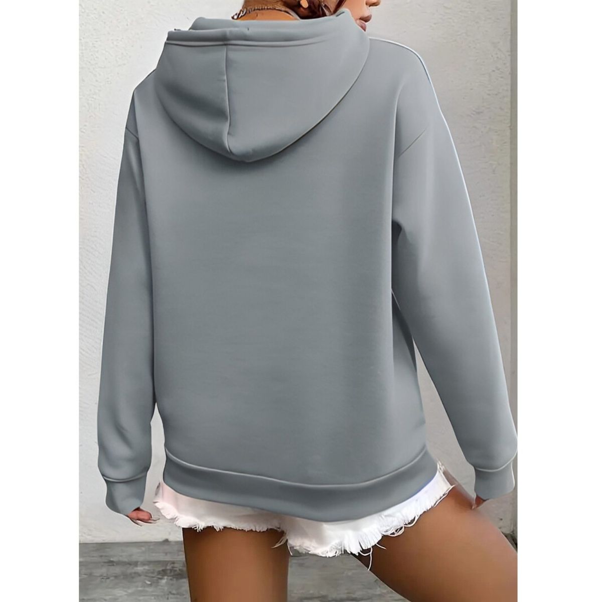 LIKE SHOP - Poleron Mujer Invierno Con Gorro Forro Polar City 1726