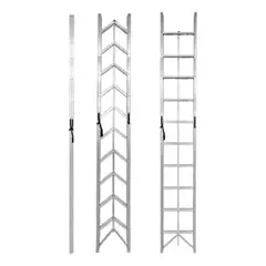 GENERICO - Escalera Plegable Aluminio 10 Escalones Tijera 150kg