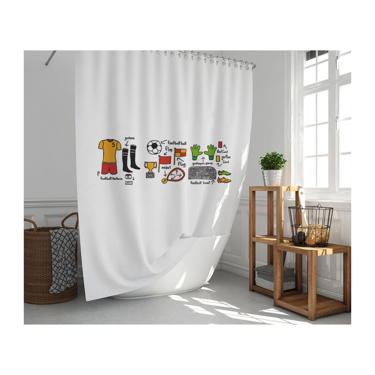 TUYO PRINT - Cortina de Baño Futbol - Tuyo Print