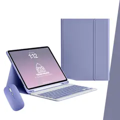GENERICO - Fundas Con Teclado y Mouse Para iPad Mini 6-7 Incluye letra Ñ