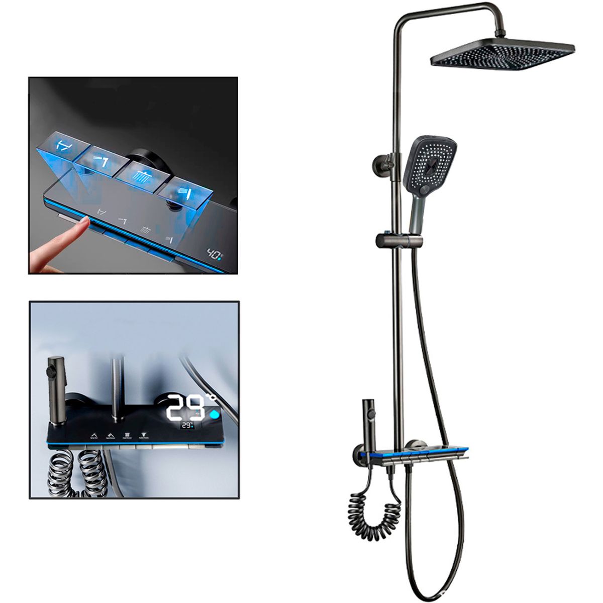 GENERICO - Columna Ducha Monomando Telefono Bidet Con Sensor Botones