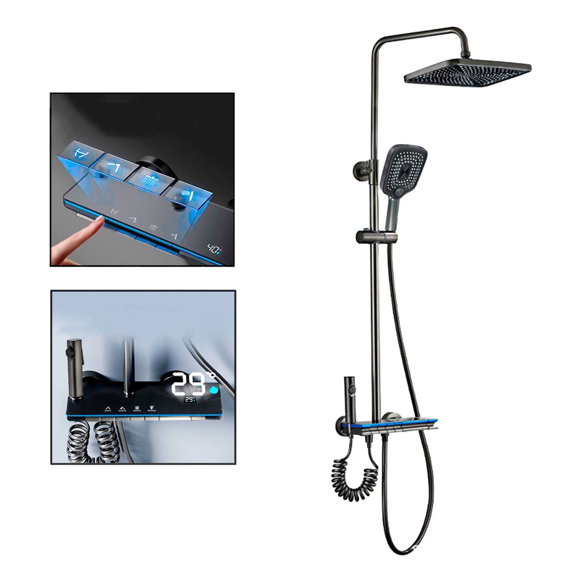 GENERICO - Columna Ducha Monomando Telefono Bidet Con Sensor Botones