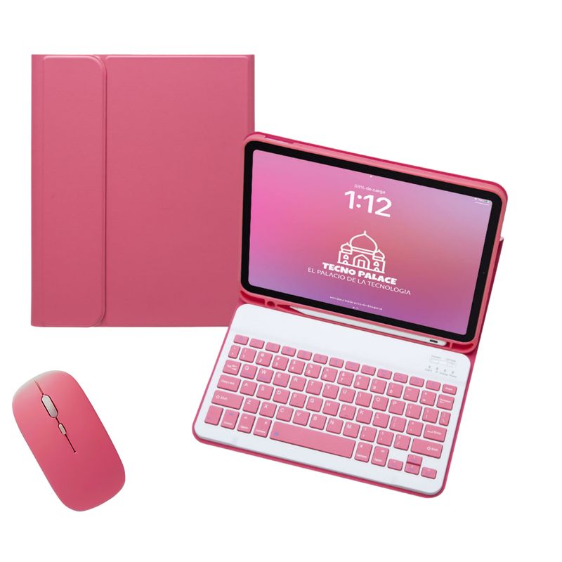 GENERICO - Fundas Con Teclado y Mouse Para iPad Mini 6-7 Incluye letra Ñ.