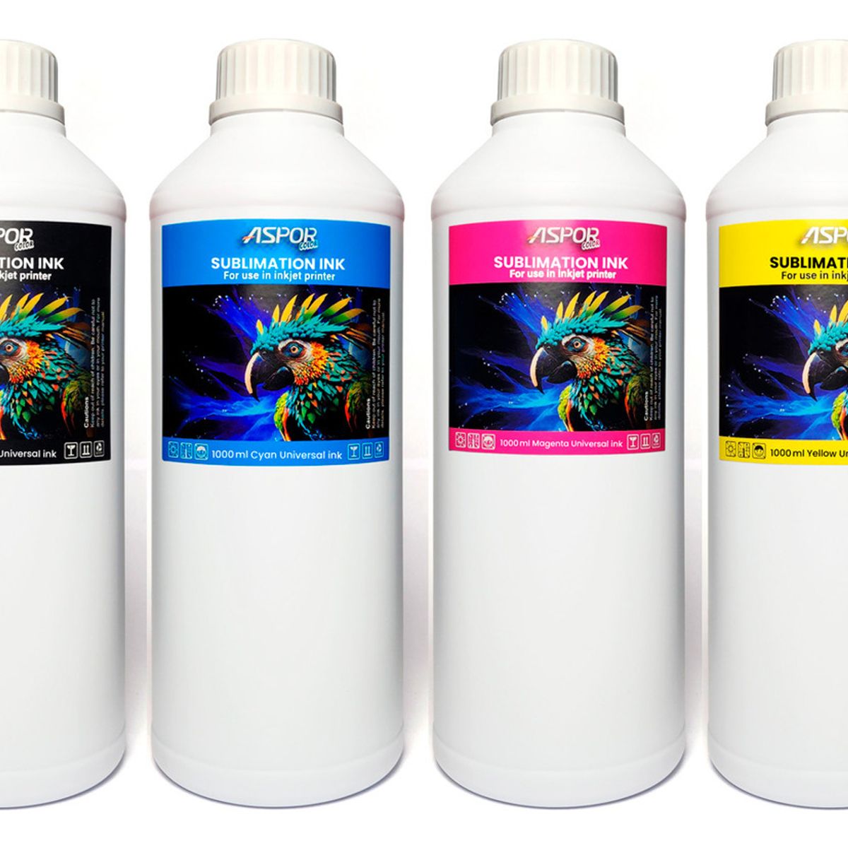 GENERICO - Pack 4 Tintas Para Sublimación 1000ml Cu Colores Premium Surtido