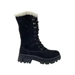 PAND G - Bota Negra Gamuza Chiporro Mujer