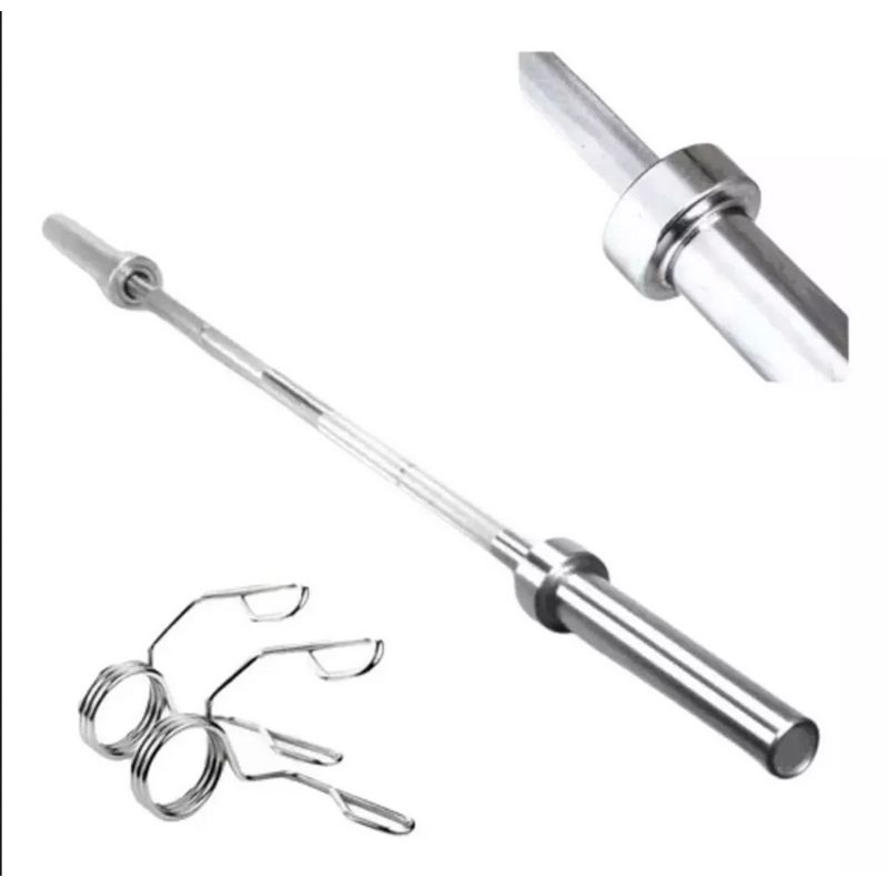 GENERICO - Barra Recta Olímpica De 120cm Cromada
