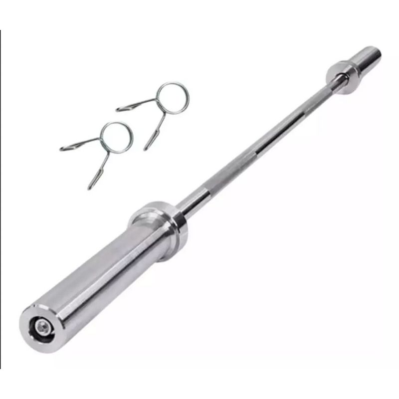 GENERICO - Barra Recta Olímpica De 120 Cm Cromada 6 Kg