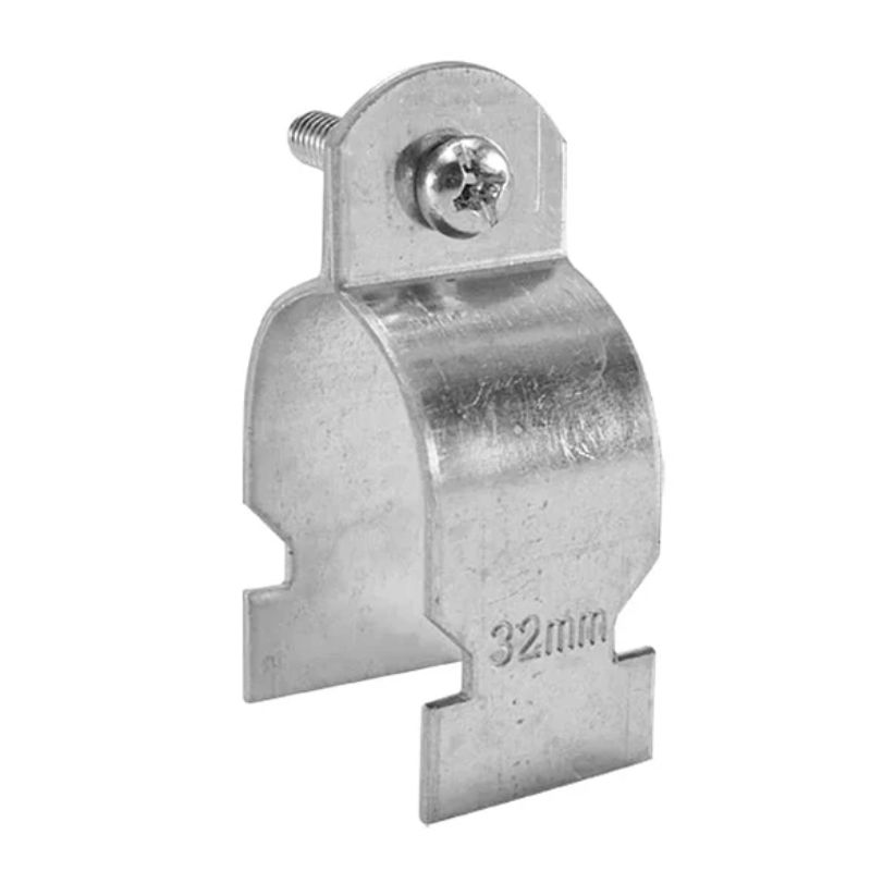 GENERICO - Abrazadera Electrogalvanizada Ruc Con Perno 32mm Pack 5 Und
