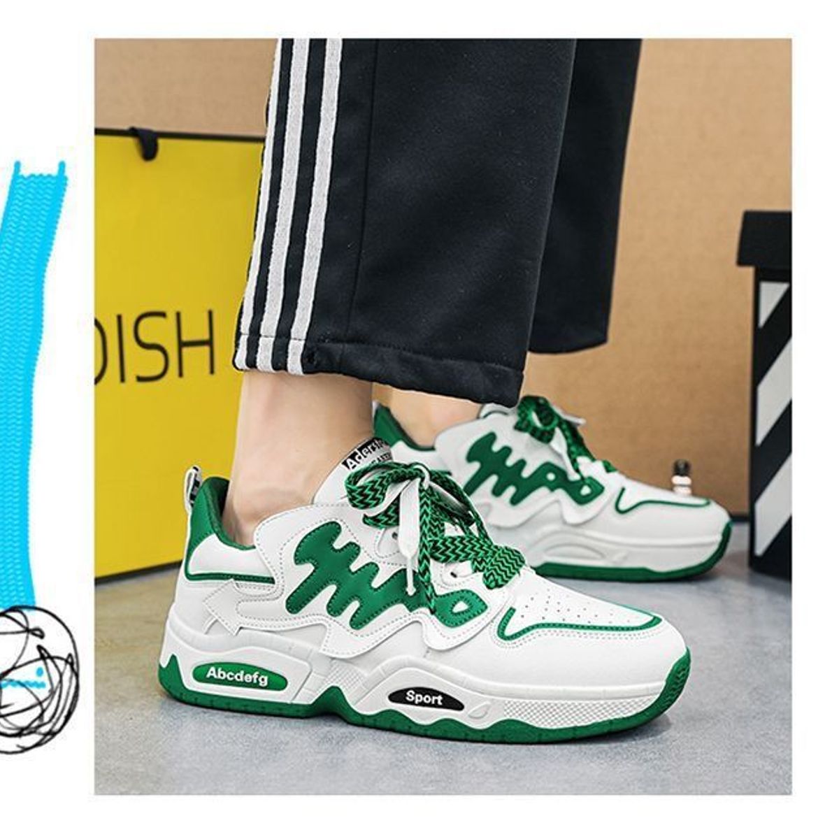 BLWOENS - Zapatos deportivas para hombres Zapatillas - Verde