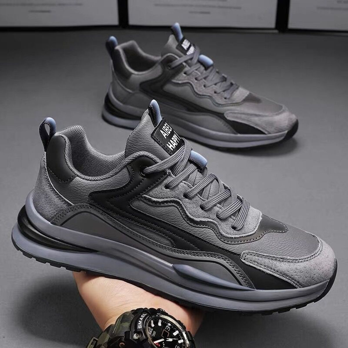 BLWOENS - Zapatos deportivas para hombres Zapatillas - Gris