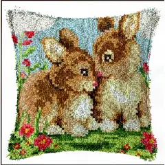 PURYCREA - Kit Arma Tu Funda De Cojín Con Lana Y Aguja Latch Hook