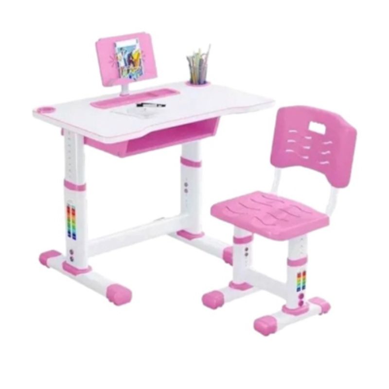 GENERICO - Mesa De Escritorio Infantil Para Niños Rosa