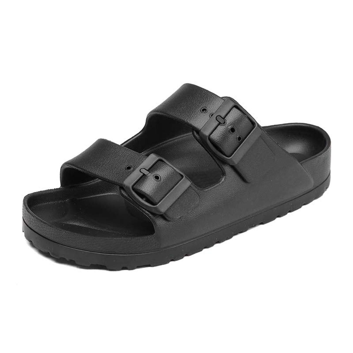 SHANDIAN - Sandalias Dedo Abierto Pantuflas Mujer Negro