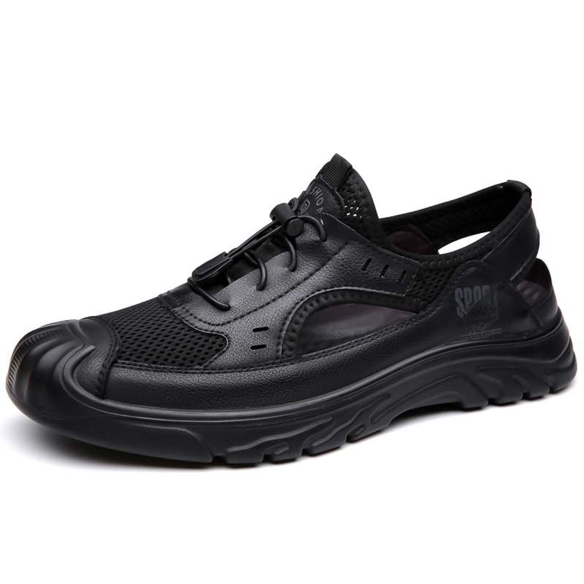 SHANDIAN - Sandalia Hombre De Primavera Verano Negro