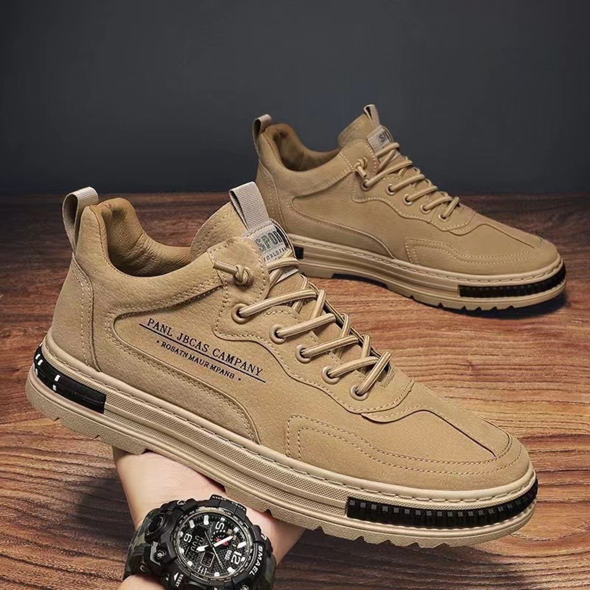 BLWOENS - Zapatos de portivas para hombres Zapatillas - Beige