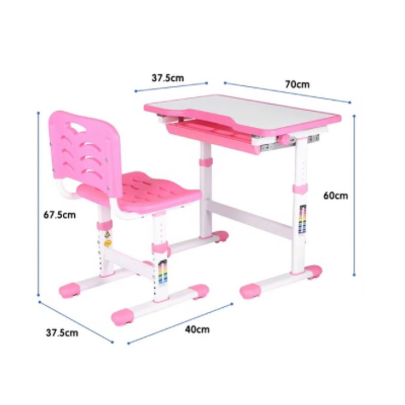 GENERICO - Mesa De Escritorio Infantil Para Niños Rosa