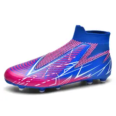 BLWOENS - Zapatilla de fútbol AG para hombres mujers Zapatos - Azul
