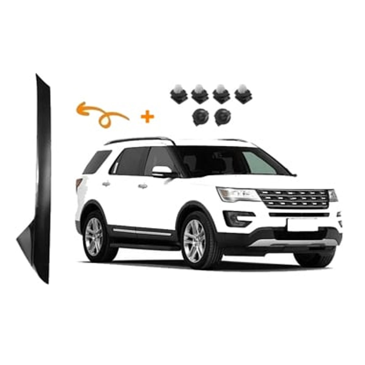 OEM - Moldura Pilar Parabrisa Lado copiloto Par Explorer 11-2019