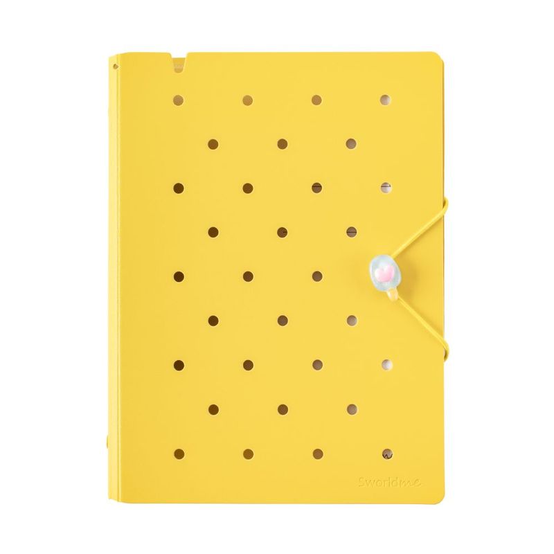 GENERICO - Agenda Pin A5 Amarillo c/ 6 Anillos