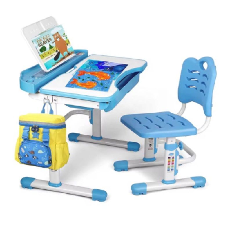 GENERICO - Mesa De Escritorio Infantil Para Niños Azul