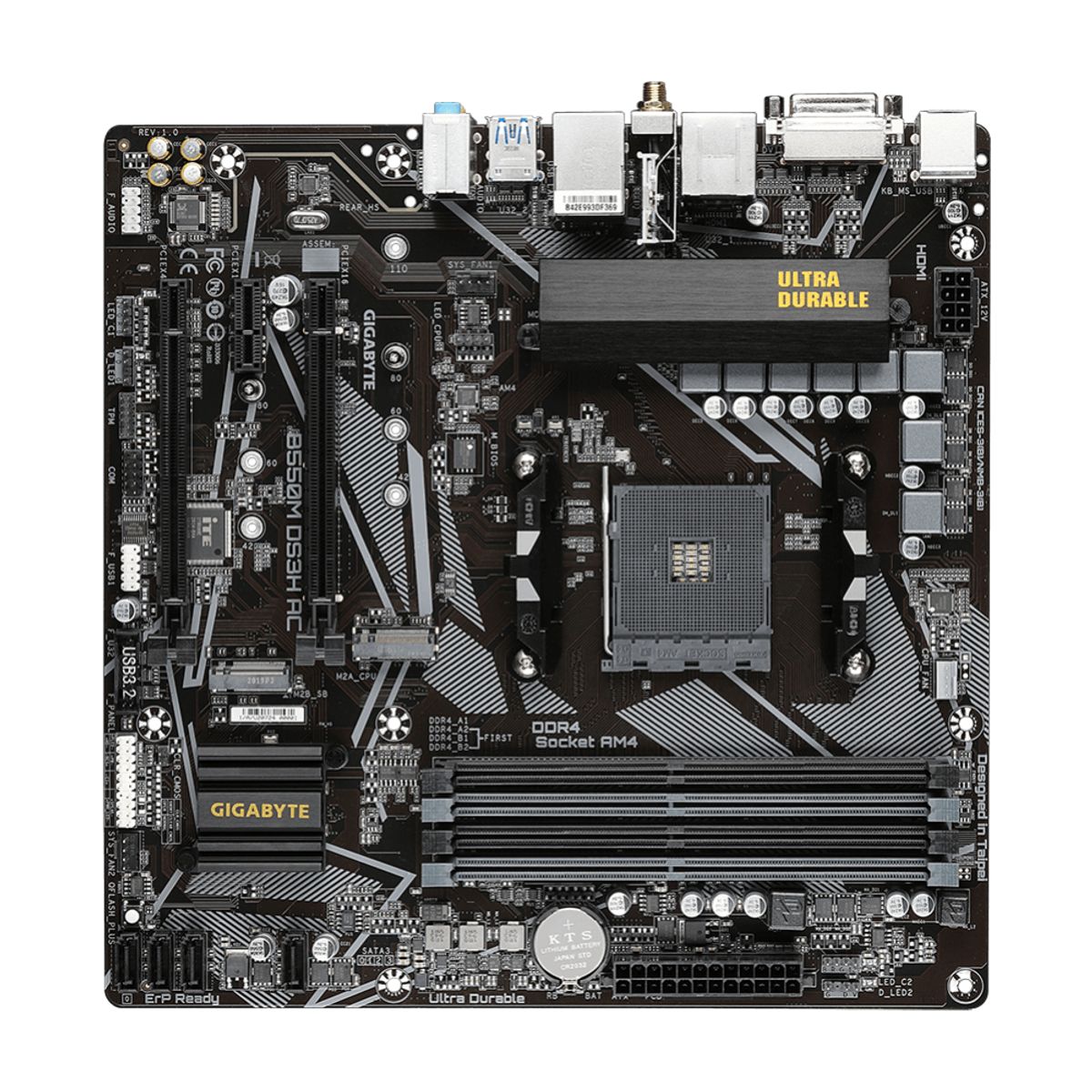 GIGABYTE - Placa Madre Gigabyte B550M DS3H AC AM4 DDR4 M2 microATX