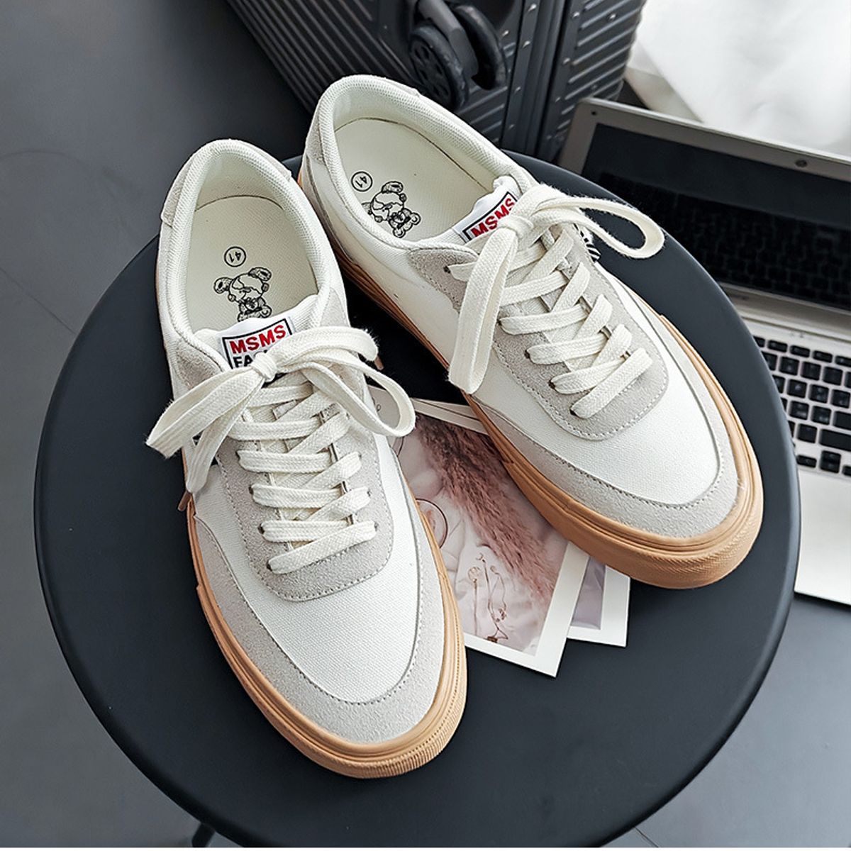 BLWOENS - Zapatos de portivas para hombres Zapatillas - Blanco