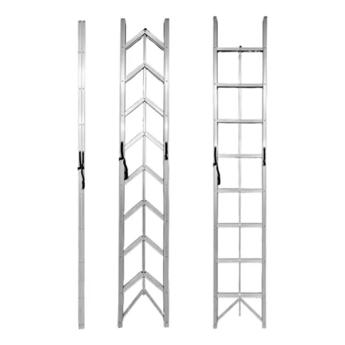 GENERICO - Escalera Plegable Aluminio 8 Escalones Tijera 150kg