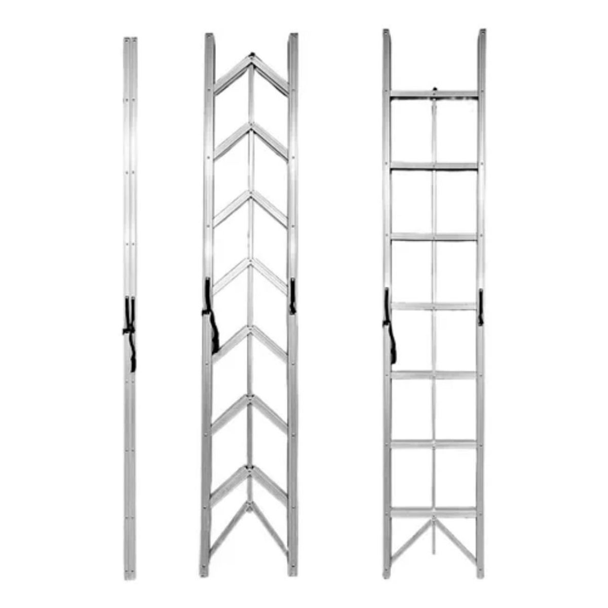 GENERICO - Escalera Plegable Aluminio 7 Escalones Tijera 150kg