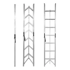 GENERICO - Escalera Plegable Aluminio 7 Escalones Tijera 150kg
