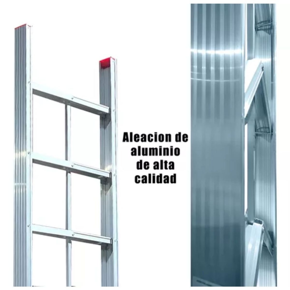GENERICO - Escalera Plegable Aluminio 7 Escalones Tijera 150kg