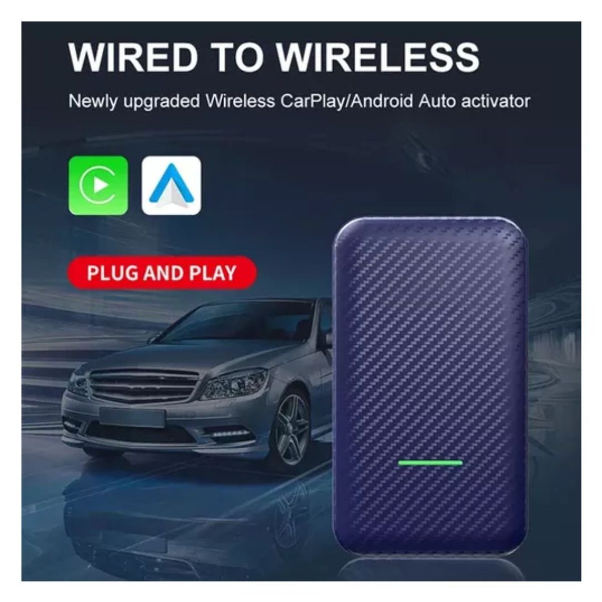 GENERICO - Adaptador Inalambrico Carlinkit Android Auto Y Carplay V50
