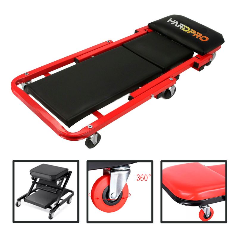 IPLAY - Camilla De Mecanico 6 Ruedas Plegable 150 Kg 2 en1
