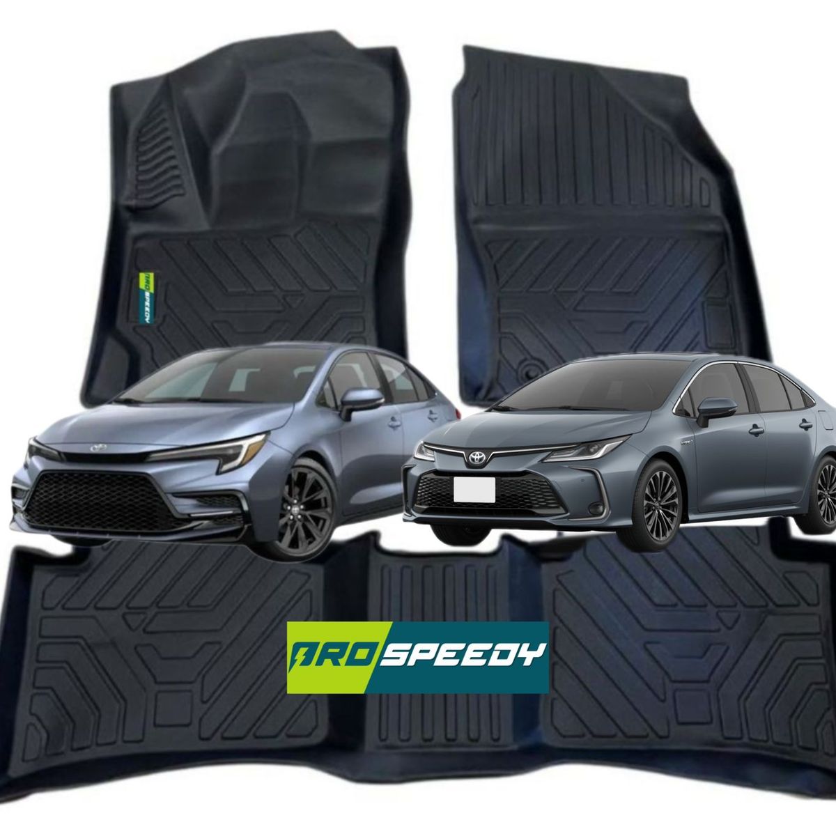 GENERICO - PISOS CALCE PERFECTO PROSPEEDY TOYOTA COROLLA 2020+ 3PIEZAS