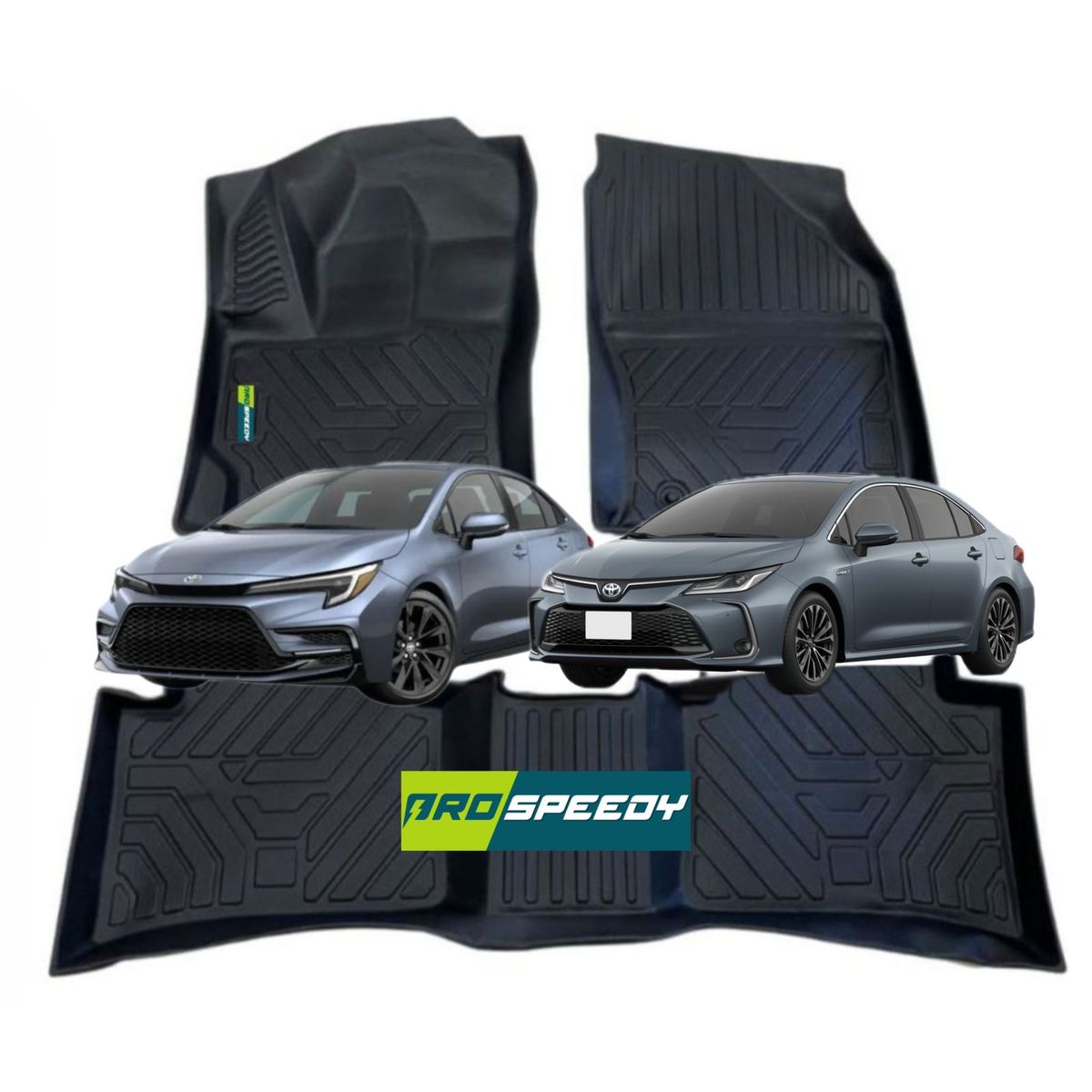 GENERICO - PISOS CALCE PERFECTO PROSPEEDY TOYOTA COROLLA 2020+ 3PIEZAS