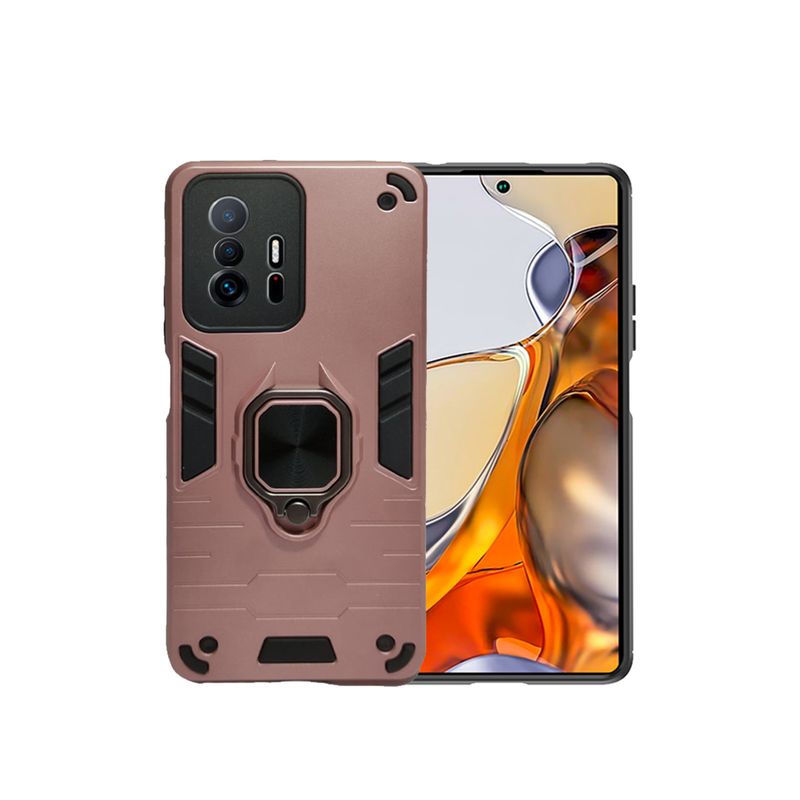 GENERICO - CARCASA ANILLO ANTIGOLPE PARA CELULAR XIAOMI 11T - 11T PRO COLOR COBRE