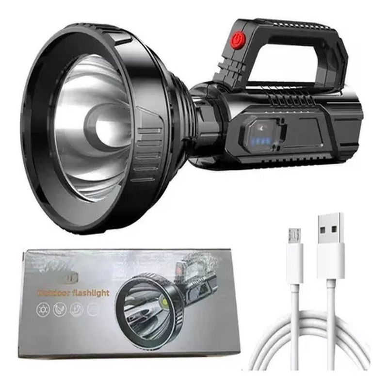 BIGBAMSPACE - Foco Linterna Led Gigante Alcance 1200 Mt Usb
