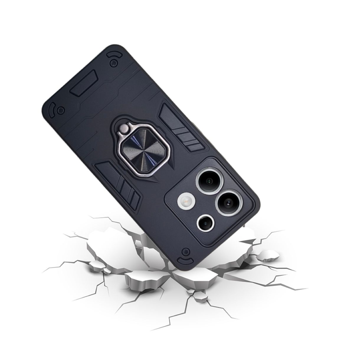 GENERICO - CARCASA ANILLO ANTIGOLPE PARA CELULAR XIAOMI REDMI NOTE 13 5G NEGRO