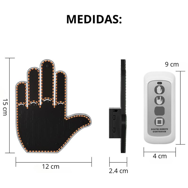 GENERICO - Mano Led con 3 gestos Para Autos