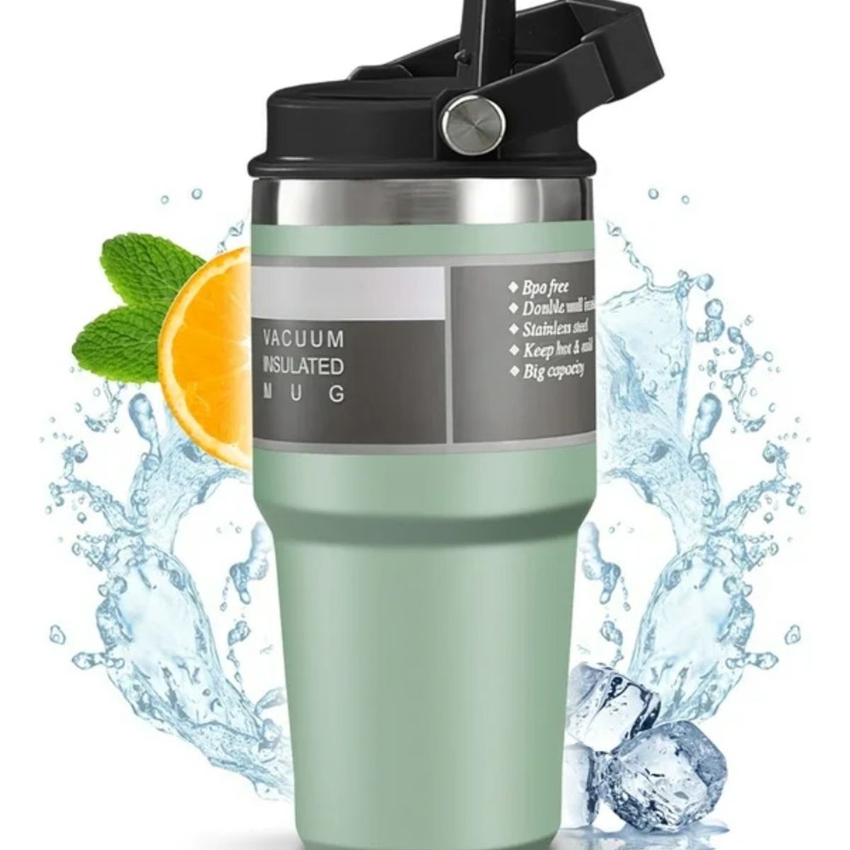 GENERICO - Vaso Térmico Termo Mug Acero Inoxidable Portátil 600 Ml