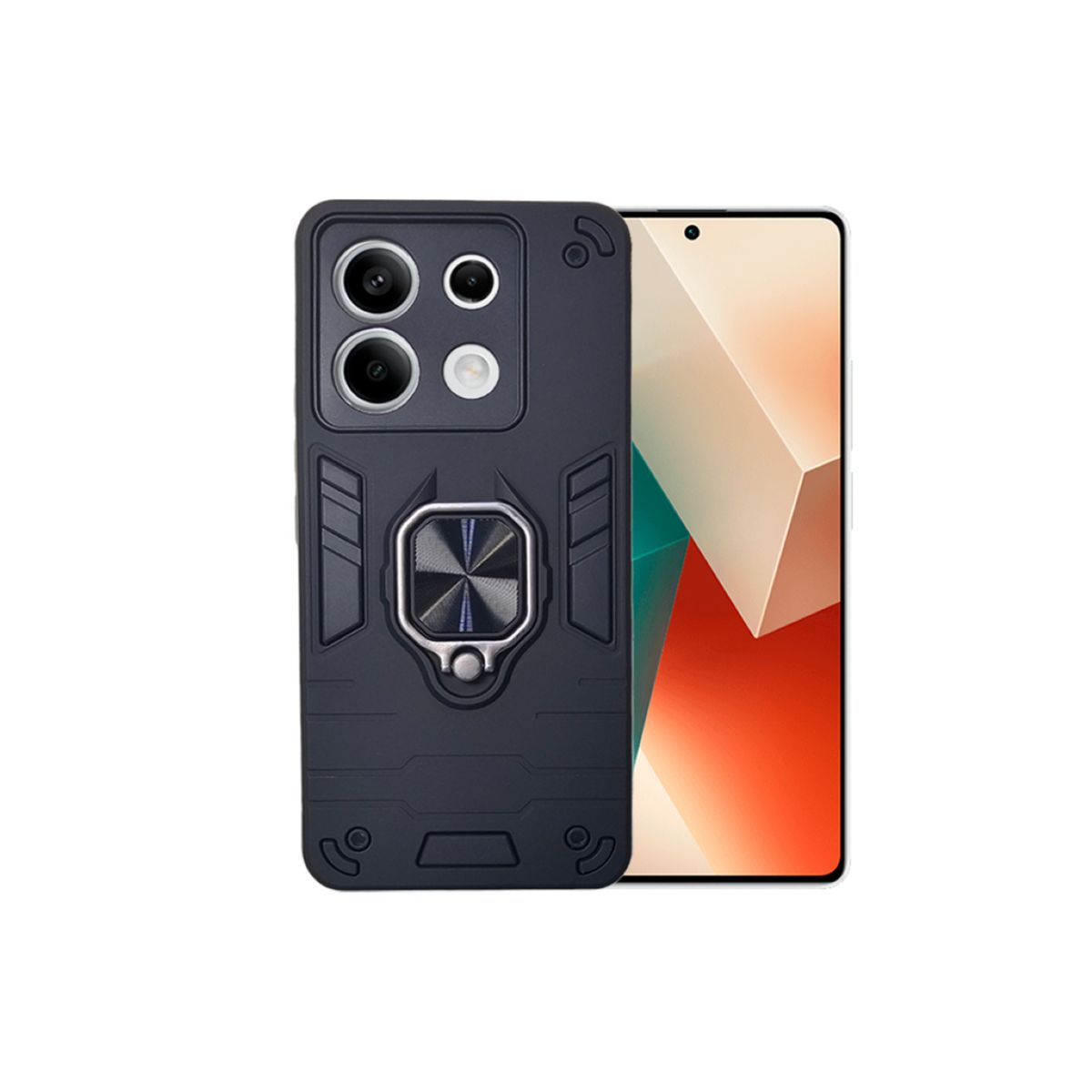 GENERICO - CARCASA ANILLO ANTIGOLPE PARA CELULAR XIAOMI REDMI NOTE 13 PRO 5G NEGR