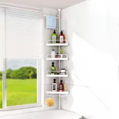 BIANCA HOME - Esquinero Para Baño Cromado