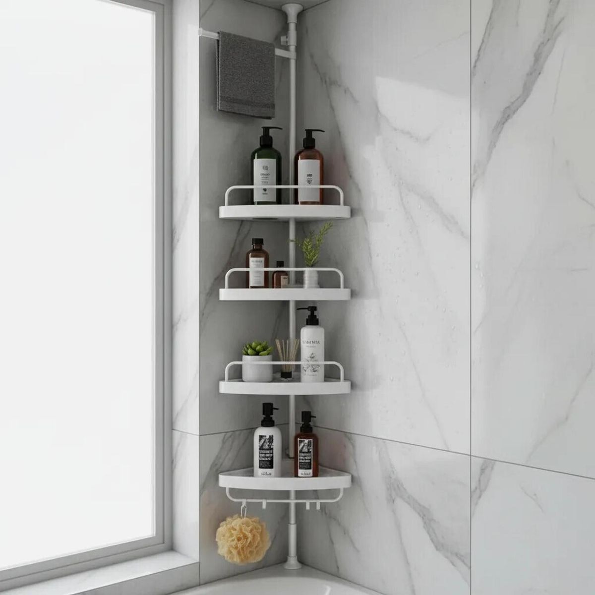 BIANCA HOME - Esquinero Para Baño Blanco