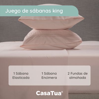 Imagen 2 del producto Sabana 1800 Hotel Ultra Suave Funda Bordada - Rosa - King