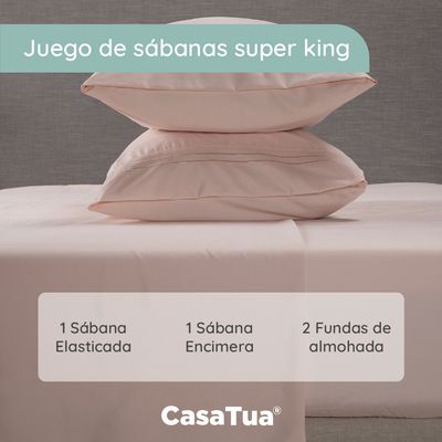 Imagen 2 del producto Sabana 1800 Hotel Ultra Suave Funda Bordada - Rosa - Super King